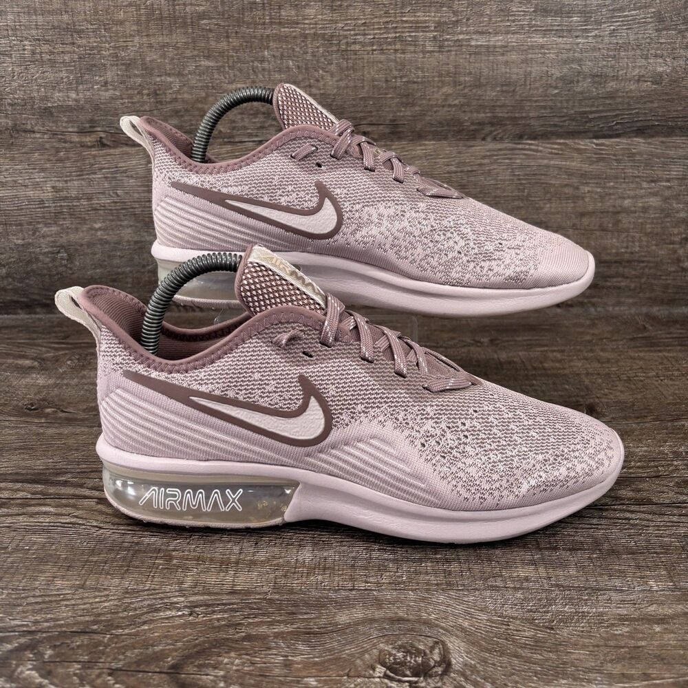 Nike Air Max Sequent 4 Shoes Women's 8.5 Pink Mesh Running Sneakers AO4486-600